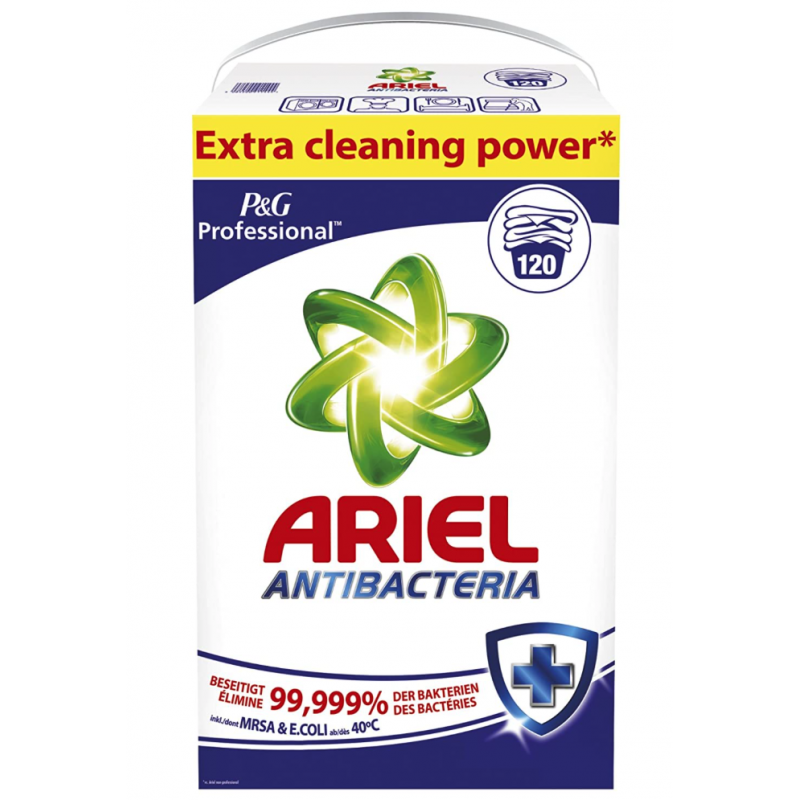 Ariel Professional lessive antibactérienne en poudre 7,8 kg - PCB 12